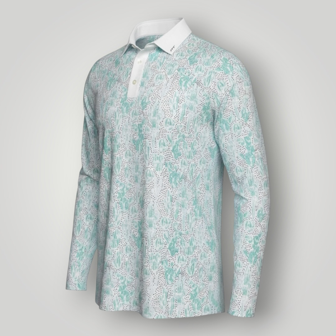 Cacti UPF 50+ Long Sleeve Golf Polo Canada — Lab Tested Sun Protection | Enjoy the Vu

